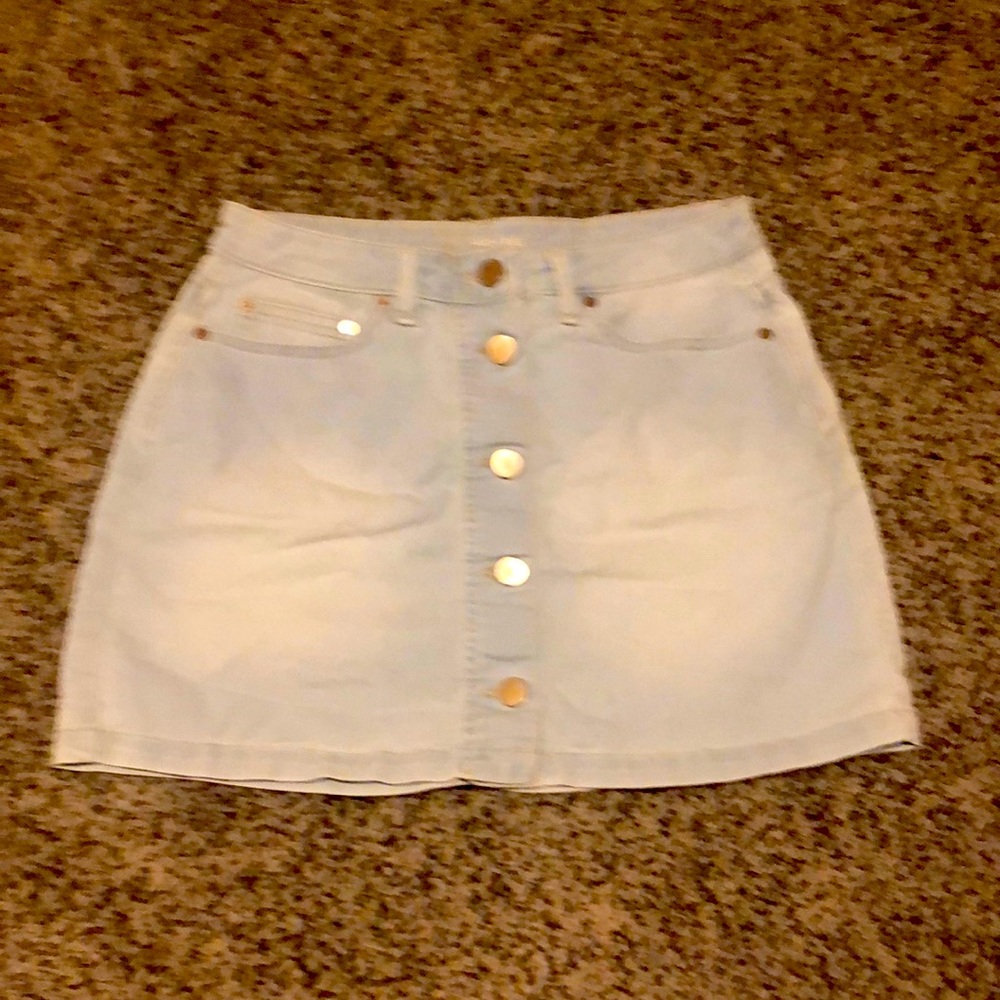 Blue denim skirt